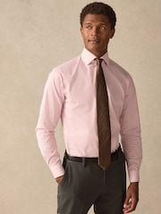 Red Stripe Slim Fit 100% Cotton Long Sleeve Shirt - Image 3 of 10