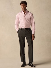 Red Stripe Slim Fit 100% Cotton Long Sleeve Shirt - Image 4 of 10