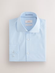 Синий - 100% Pima Cotton Sateen Finish Long Sleeve Signature Shirt - Изображение 5 из 7