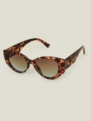 Gafas de sol de carey cristalino con forma de ojos de gato de Accessorize - Imagen 1 de 3