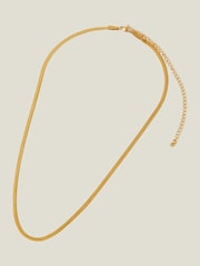 Accessorize Gold Tone Stainless Steel Omega Chain Necklace - Image 1 of 3