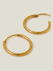 Accessorize Gold Tone Stainless Steel Medium Hoops - Image 1 of 3