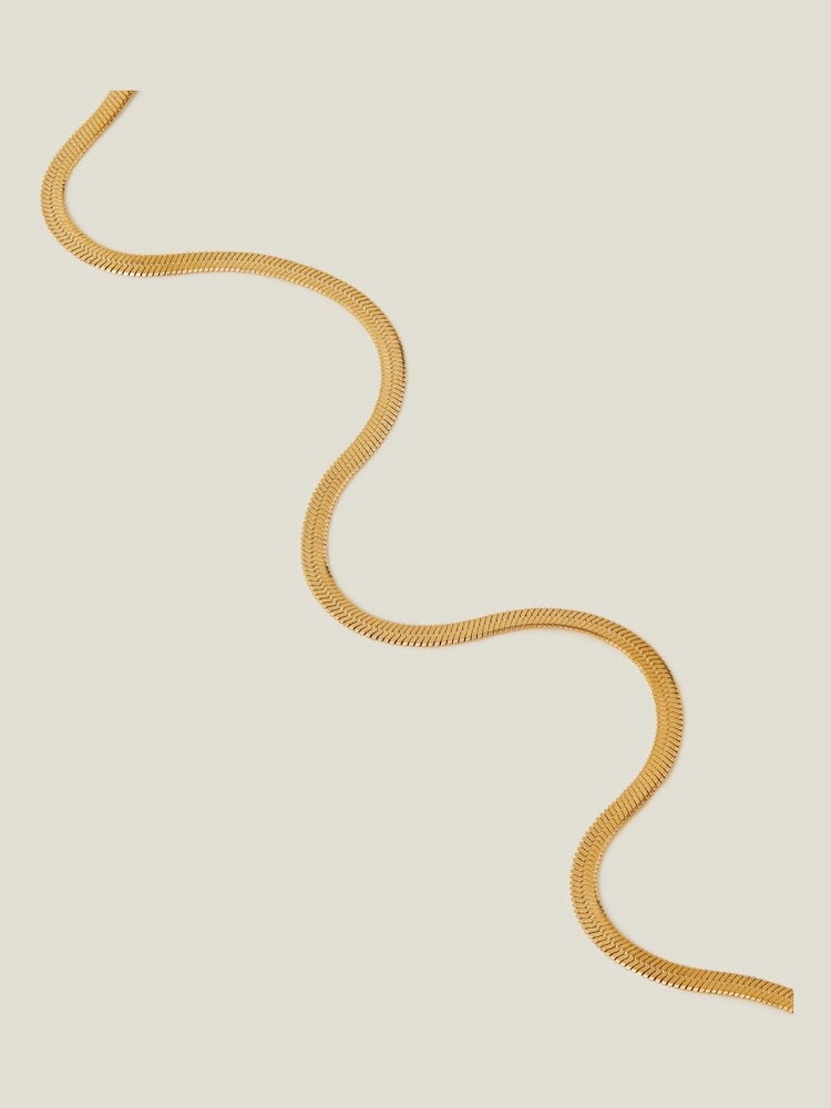 Accessorize Gold Tone Stainless Steel Omega Chain Bracelet - Image 1 of 3
