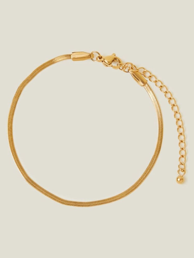 Accessorize Gold Tone Stainless Steel Omega Chain Bracelet - Image 2 of 3