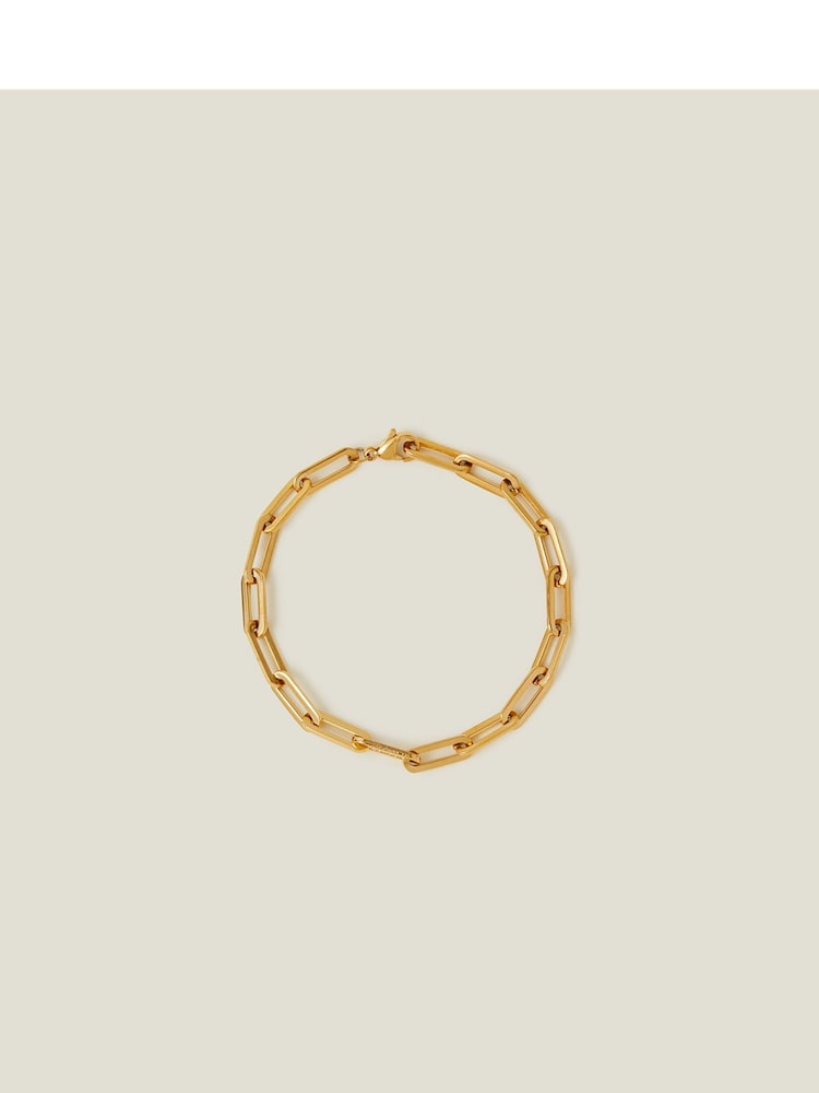 Accessorize Gold Tone Stainless Steel Chunky Chain Bracelet - Image 2 of 3