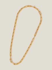 Accessorize Gold Tone Stainless Steel Chunky Chain Necklace - Image 2 of 3