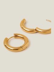 Accessorize Gold Tone Stainless Steel Chunky Hoops - Image 3 of 3