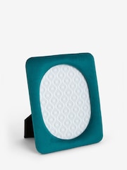 Teal Blue Velvet Photo Frame - Image 2 of 5