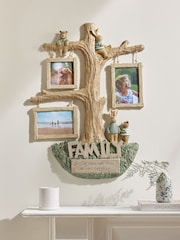 Natural Bertie Bear and Rosie Rabbit Family Tree Collage Photo Frame - Image 1 of 6