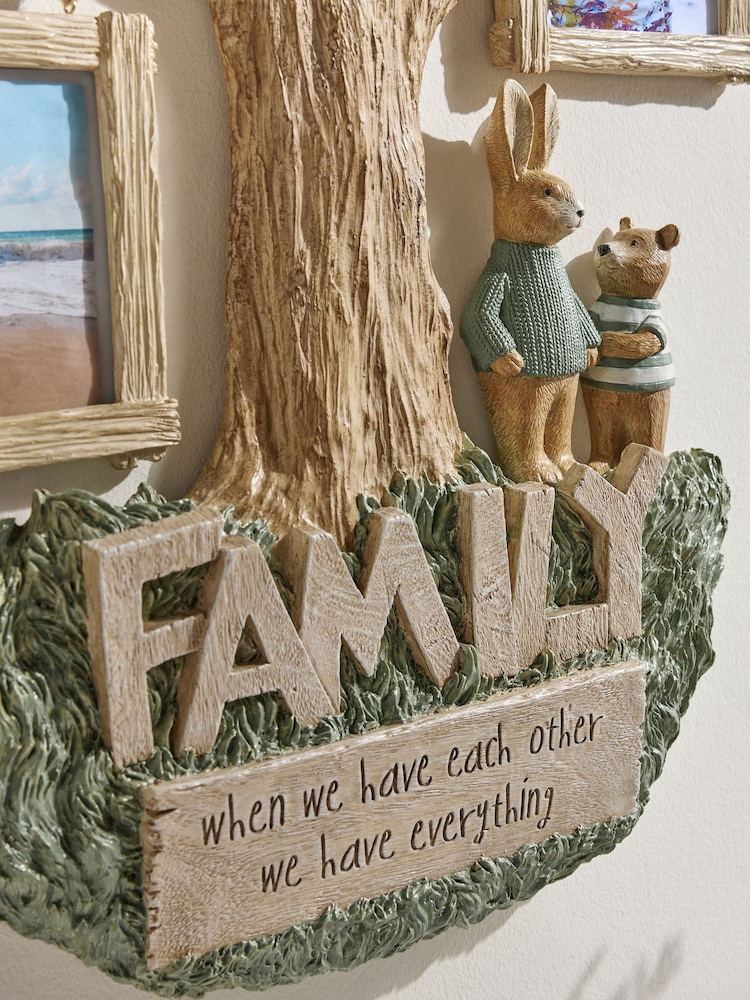 Natural Bertie Bear and Rosie Rabbit Family Tree Collage Photo Frame - Image 2 of 6 Natural Bertie Bear and Rosie Rabbit Family Tree Collage Photo Frame - Image 2 of 6