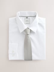 White/Grey Regular Fit Shirt and Tie Pack - Image 6 of 8