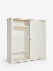 Chalk White Hampton Solid Oak 2m Sliding Wardrobe - Image 9 of 11