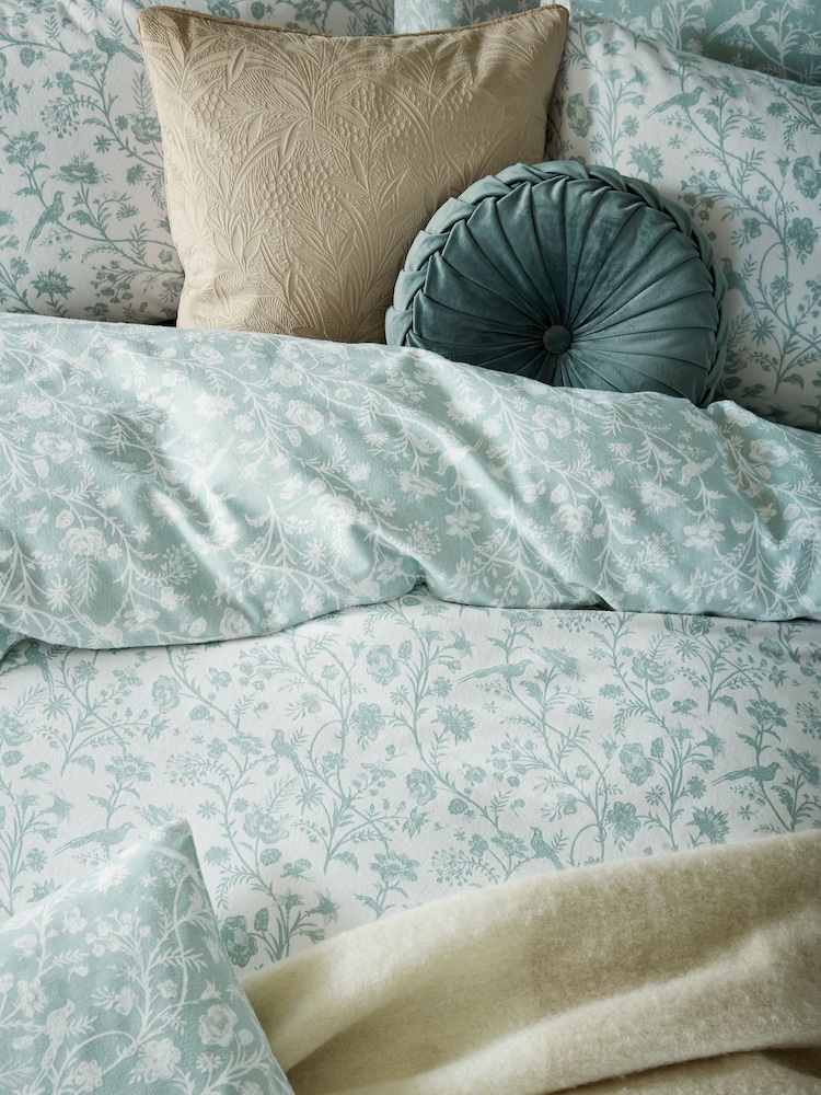 Laura Ashley Blue Seaspray 100% Cotton Shepherds Purse Duvet Cover and Pillowcase Set - Image 1 of 1 Laura Ashley Blue Seaspray 100% Cotton Shepherds Purse Duvet Cover and Pillowcase Set - Image 1 of 1