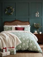 Laura Ashley Natural 100% Cotton Frost And Ice Duvet Cover and Pillowcase Set - Image 2 of 9