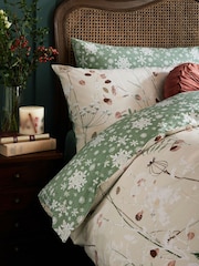 Laura Ashley Natural 100% Cotton Frost And Ice Duvet Cover and Pillowcase Set - Image 3 of 9