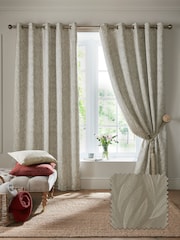 Laura Ashley Natural Coulderton Eyelet Curtains - Image 1 of 3