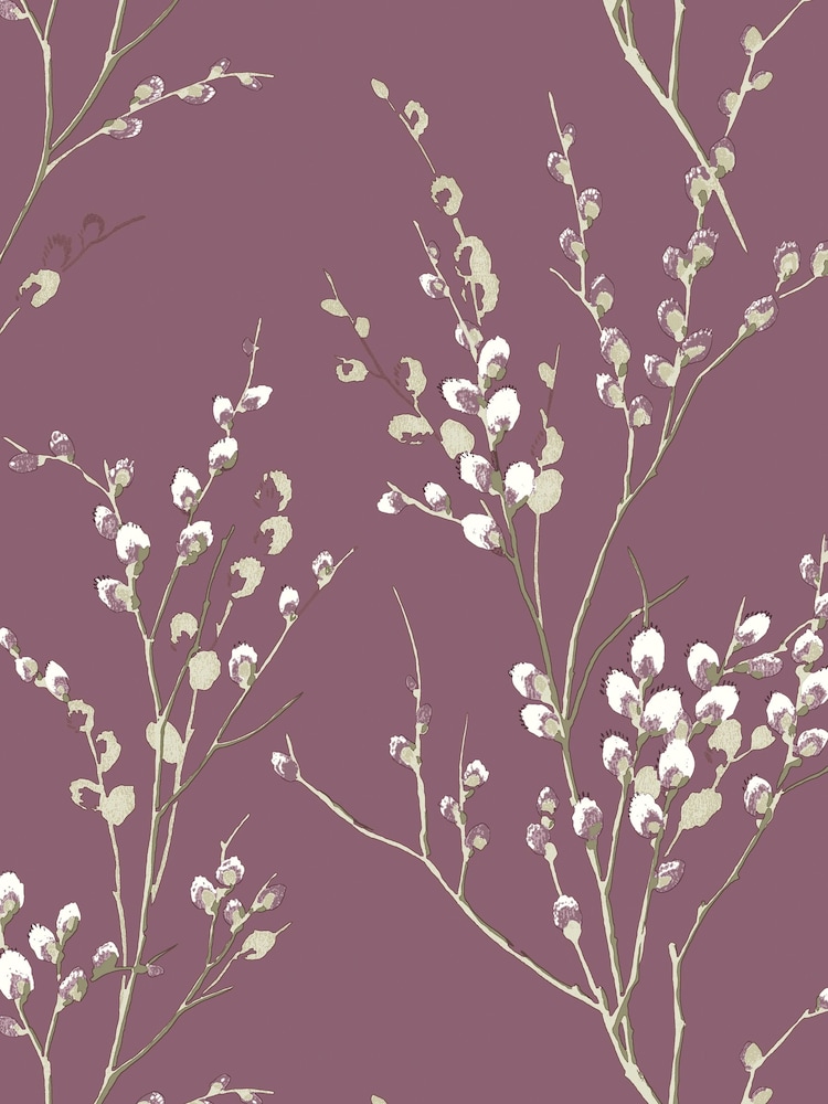 Laura Ashley Plum Purple Pussy Willow 100% Cotton Duvet Cover and Pillowcase Set - Image 9 of 9