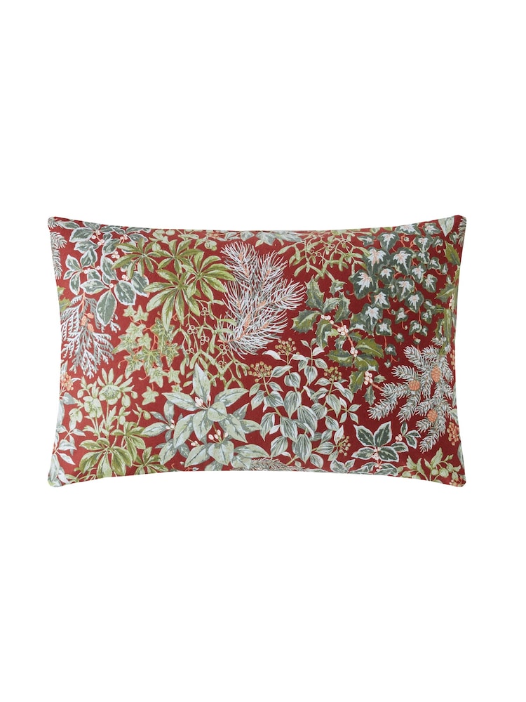 Laura Ashley Festive Red Crossdale Christmas Berries 100% Cotton Brushed Duvet Cover and Pillowcase Set - Image 8 of 10