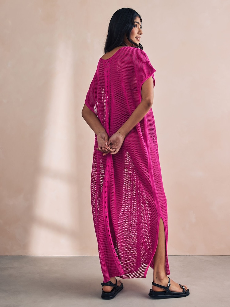 Pink Overhead Knitted Maxi Cover-Up - Image 2 of 5