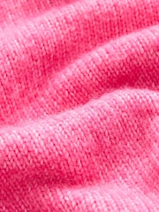 Pink Bright Roll Edge Shirt Layer Knitted 100% Cotton Jumper - Image 5 of 6