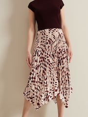 Phase Eight Maya Woven Hem Geo Black Dress - Image 6 of 7