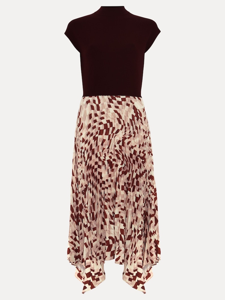 Phase Eight Maya Woven Hem Geo Black Dress - Image 7 of 7