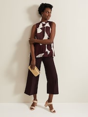 Phase Eight Red Nina Abstract Pleat Top - Image 4 of 7