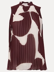 Phase Eight Red Nina Abstract Pleat Top - Image 7 of 7