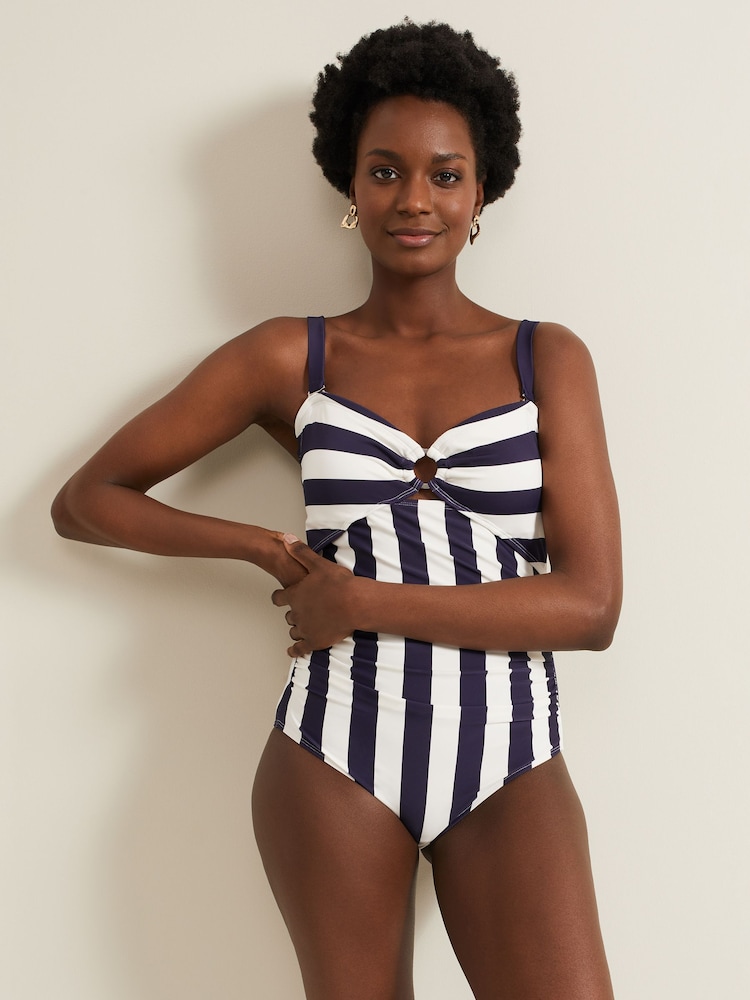 Phase Eight Blue Stripe Swimsuit - Image 1 of 7