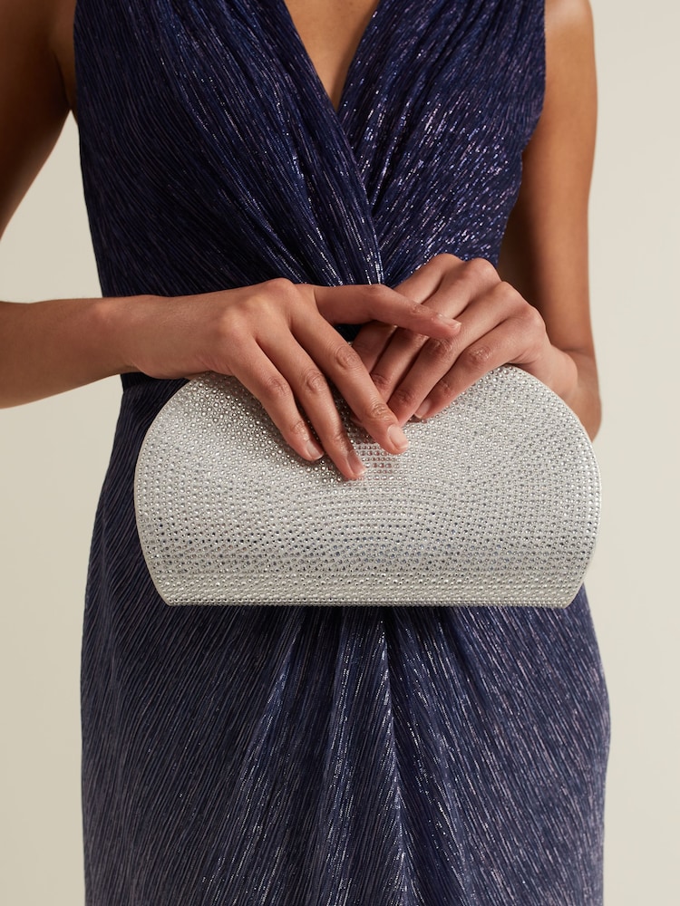 Phase Eight Metallic Embellished Semi Circle Bag - Image 8 of 8