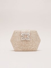 Phase Eight Metallic Glitter Embellished Hexagon Bag - Image 1 of 7