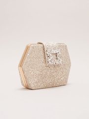 Phase Eight Metallic Glitter Embellished Hexagon Bag - Image 2 of 7