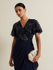 Phase Eight Metallic Glitter Embellished Hexagon Bag - Image 7 of 7