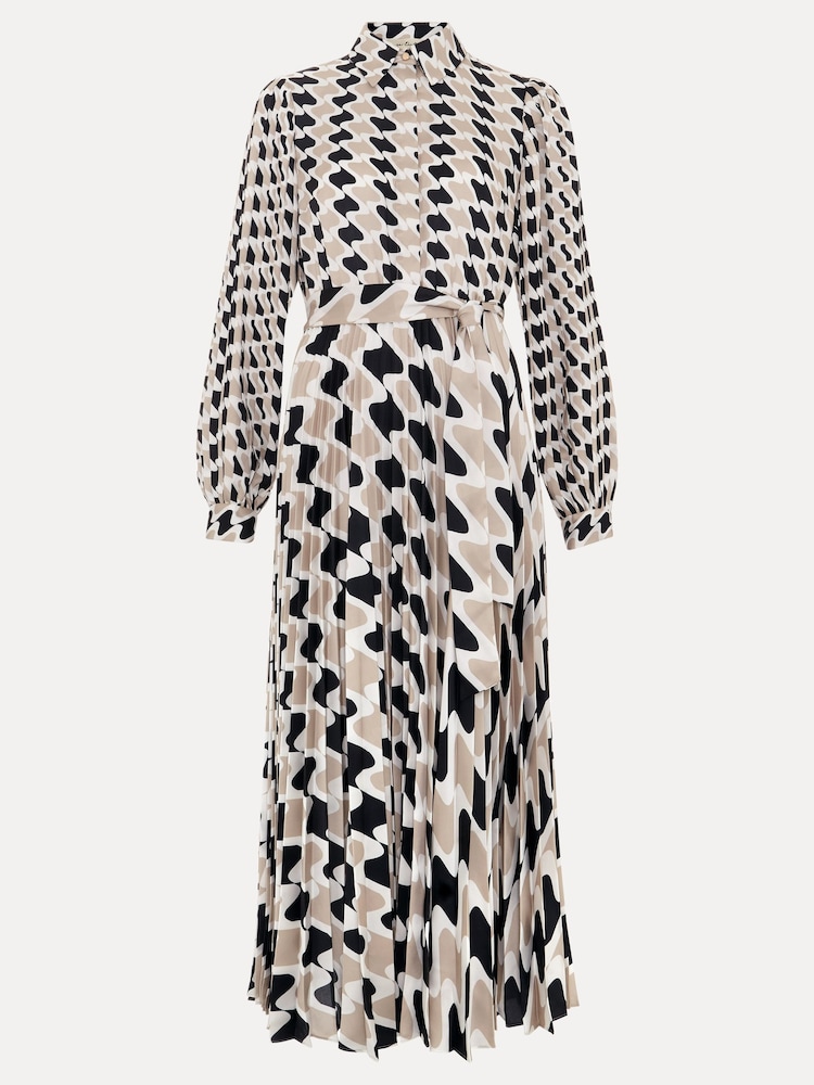 Phase Eight Black Phase Eight Lyric Geo Pleated Midi Black Dress - Image 7 of 7 Phase Eight Black Phase Eight Lyric Geo Pleated Midi Black Dress - Image 7 of 7
