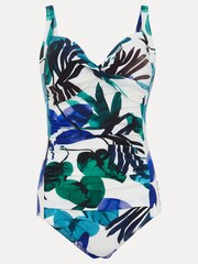 Phase Eight Cream Watercolour Leaf Print Swimsuit - Image 6 of 6