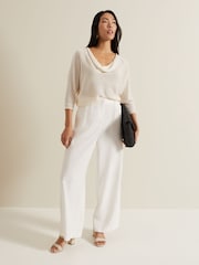 Phase Eight Cream Malti Metallic Knit - Image 2 of 6