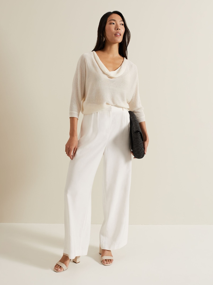 Phase Eight Cream Malti Metallic Knit - Image 2 of 6 Phase Eight Cream Malti Metallic Knit - Image 2 of 6