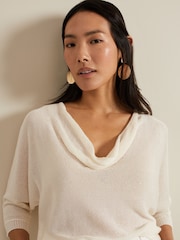 Phase Eight Cream Malti Metallic Knit - Image 5 of 6