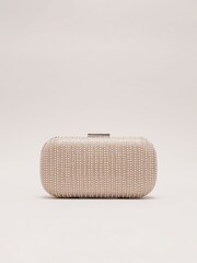 Phase Eight Metallic Pearl Embellished Box Clutch - Image 1 of 7