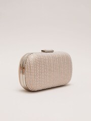 Phase Eight Metallic Pearl Embellished Box Clutch - Image 2 of 7