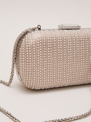 Phase Eight Metallic Pearl Embellished Box Clutch - Image 3 of 7