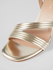 LK Bennett Grey Edita Pearl Strap Block Heels - Image 4 of 4