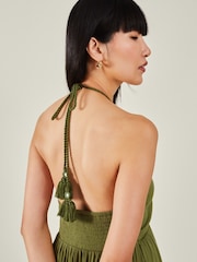 Accessorize Green Halter Maxi Dress - Image 2 of 3