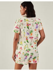 Accessorize Natural Dobby Floral 100% Cotton Pyjama Set - Image 2 of 4