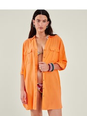 Accessorize Orange Beach Shirt - Image 1 of 4