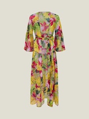 Accessorize Purple Banana Print Maxi Kaftan - Image 2 of 3