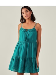 Accessorize Tiered Broderie Beach 100% Cotton Dress - صورة 1 من 4