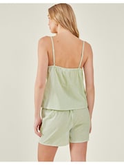 Accessorize Embroidered Stripe Vest 100% Cotton Pyjama Set - صورة 2 من 4