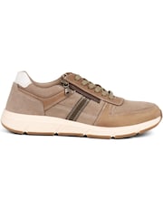 Pavers Natural Lace Up Leather Trainers - Image 1 of 5