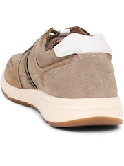 Pavers Natural Lace Up Leather Trainers - Image 3 of 5